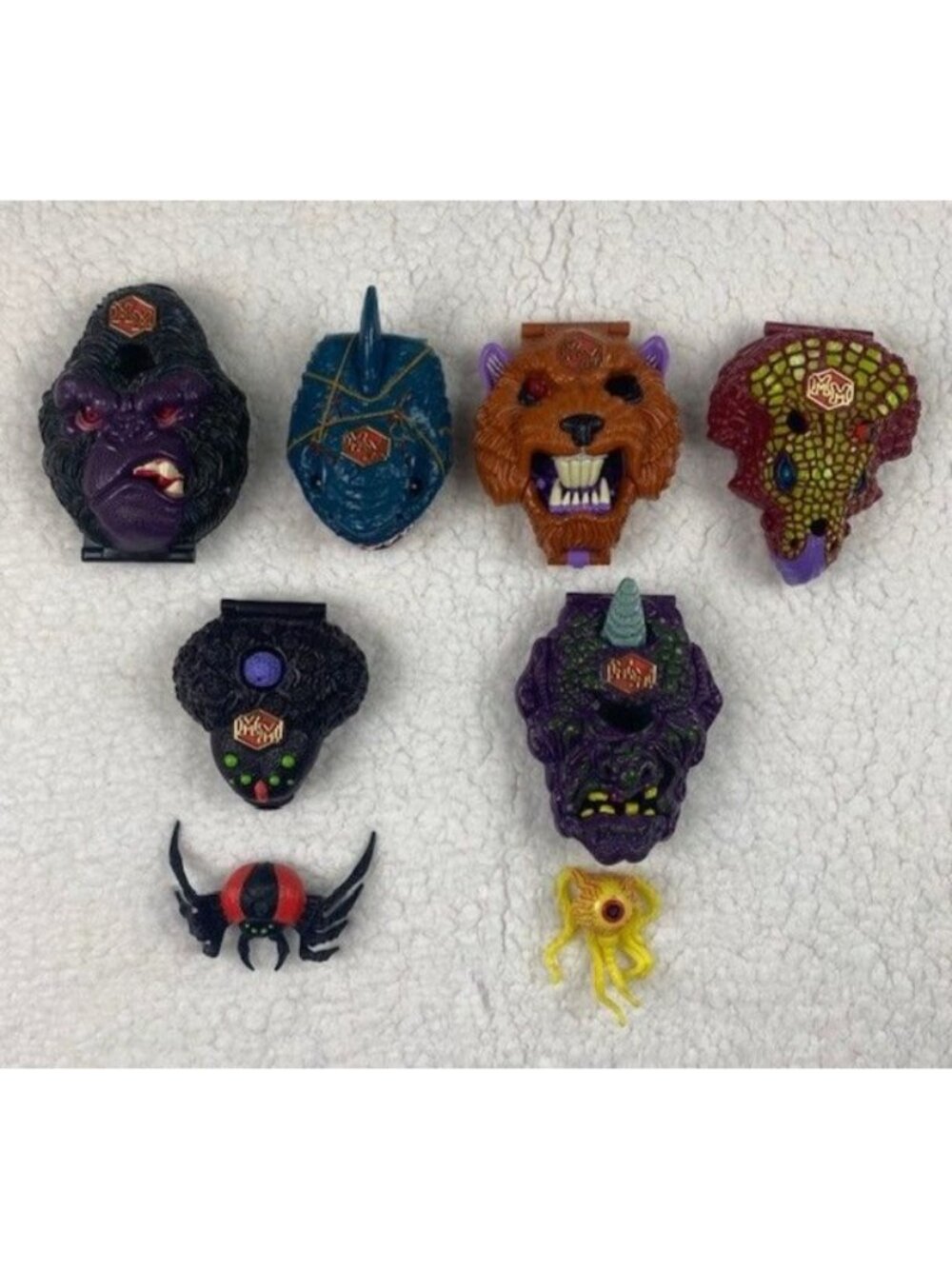 Vintage 1993 Mighty Max Playsets Shrunken Heads Lot x 6 Bluebird Toys